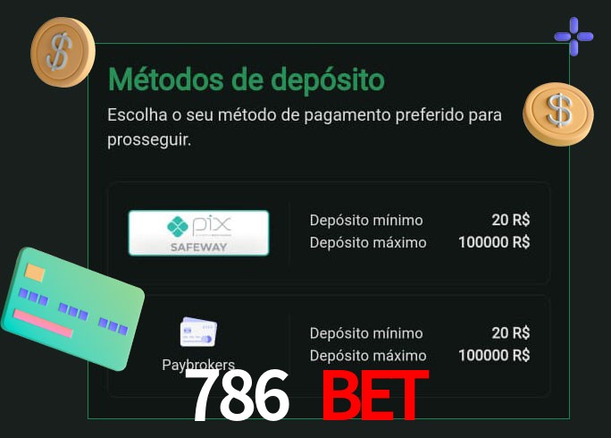 O cassino 786 Bet oferece uma grande variedade de métodos de pagamento